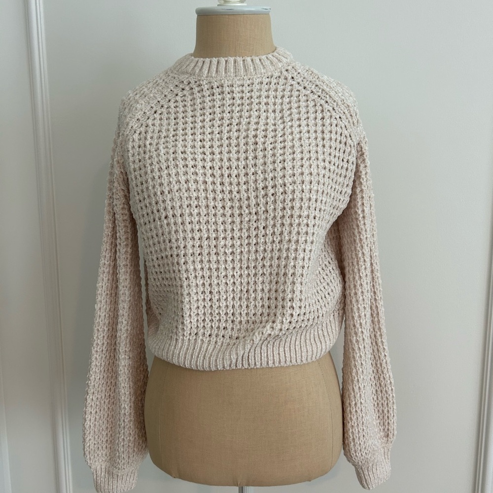 Altar'd State Women's Cream Knit Sweater